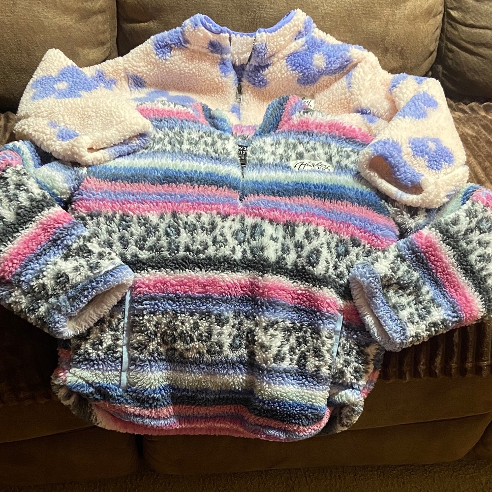 Two Hurley Jackets/pullovers